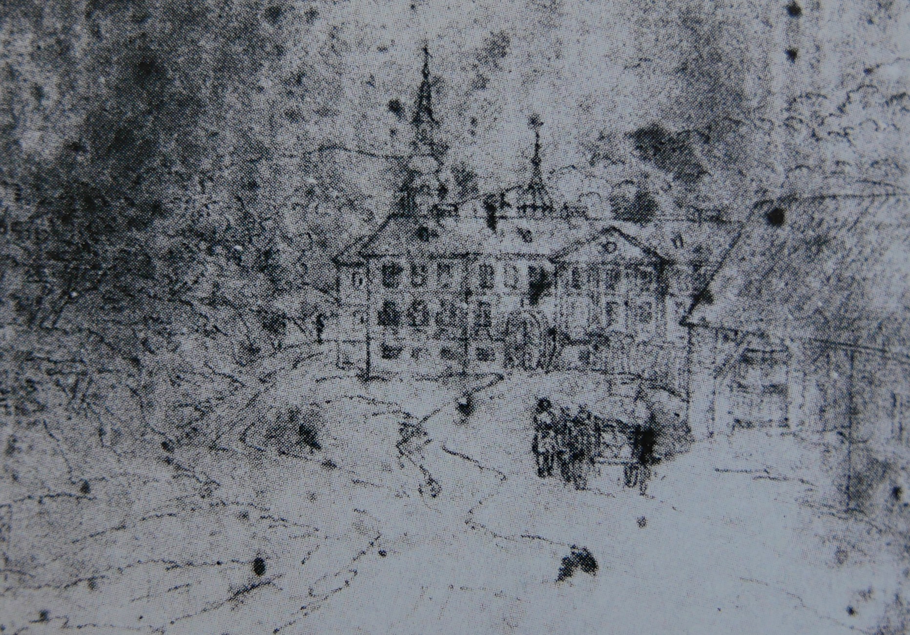 Цртеж манастира Кувеждин из 1828. године