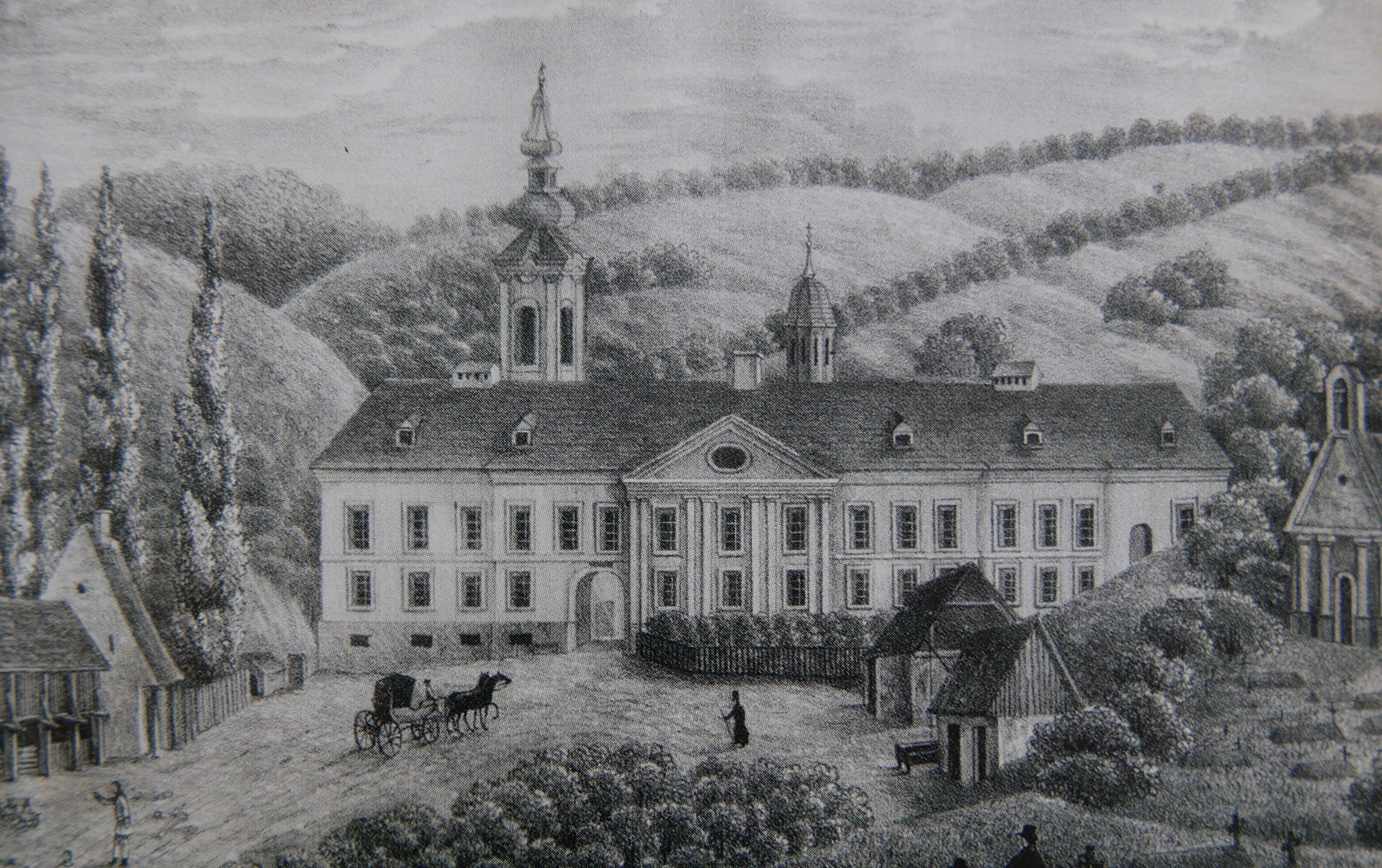 Гравира манастира Кувеждин из 1840. године